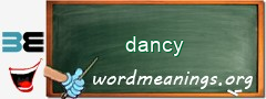 WordMeaning blackboard for dancy